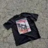 hungry mouth black graphic tee